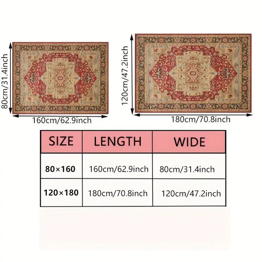 Retro Persian Carpet, Bohemian Living Room Area Rug